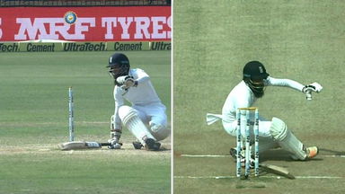 Moeen Ali almost gets hit-wicket