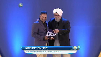 Award for the best umpire in Domestic Cricket 2015-16