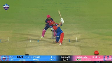 IPL 2025 M32: DC vs RR - Tristan Stubbs Six