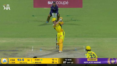IPL 2025 M57: KKR vs CSK - Dewald Brevis Six