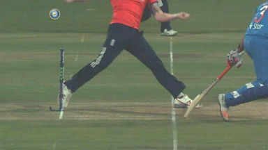 What happened there? Rahul out off a no-ball