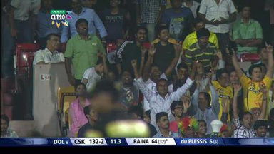 M8: DOL vs CSK –  Suresh Raina Six