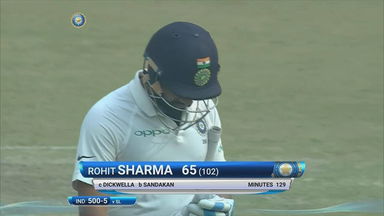 IND vs SL 2017, 3rd Test Day 2: Rohit Sharma Wicket