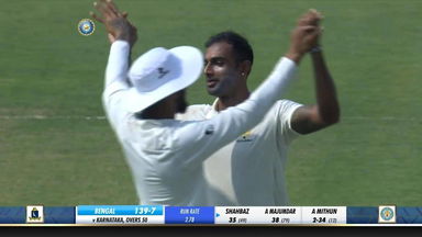 Ranji Trophy 2019-20: Bengal  vs Karnataka, SF2 - Fall of wickets, Bengal 1st Innings