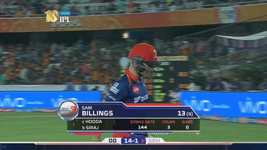 M21: SRH vs DD – Sam Billings Wicket