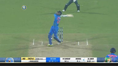 IND vs BAN 2019, 1st T20I: Krunal Pandya Six