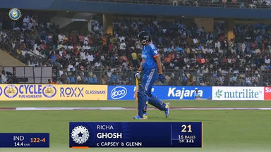 IND-W vs ENG-W 2023, 1ST T20I: Richa Ghosh Wicket