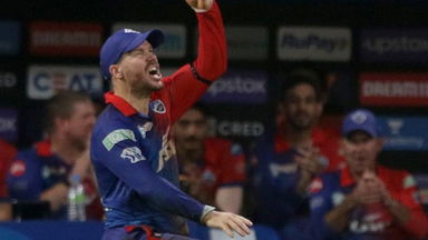 David Warner's lunging catch to dismiss Jitesh Sharma