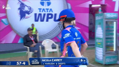 Wicket: Match 10, UP Warriorz vs Mumbai Indians, WPL 2026: Nicola Carey Wicket