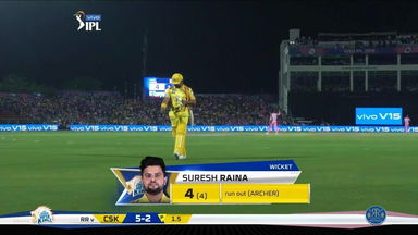 M25: RR vs CSK – Suresh Raina Wicket