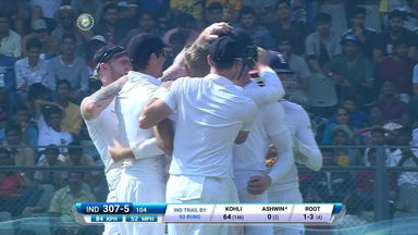 IND vs ENG 2016, 4th Test : IND 1st Innings Fall of Wickets