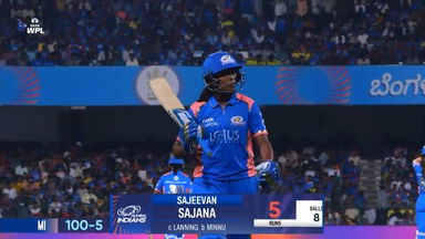 Wicket: Match 13, Delhi Capitals vs Mumbai Indians, WPL 2025: Sajeevan Sajana Wicket