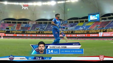 M38: KXIP vs DC – Shreyas Iyer Wicket