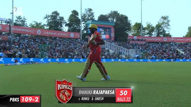 M02: PBKS vs KKR  – Bhanuka Rajapaksa Wicket
