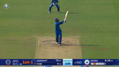 IND vs AFG 2026, 3rd ODI: Mohammad Nabi Six