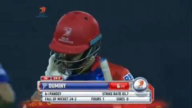 M49: DD vs CSK – JP Duminy Wicket