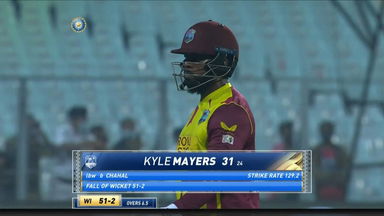 IND vs WI 2022, 1ST T20I: Kyle Mayers Wicket