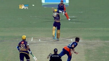 A forehand boundary from Gautam Gambhir