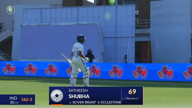 IND-W vs ENG-W 2023, 1st Test: Shubha Satheesh Wicket