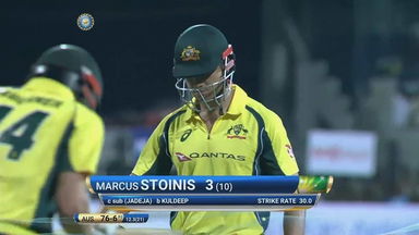 IND vs AUS 2017, 1st ODI: Marcus Stoinis Wicket