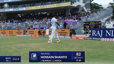 IND vs BAN 2024, 1ST Test: Najmul Hossain Shanto Wicket