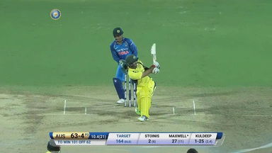 IND vs AUS 2017, 1st ODI: Glenn Maxwell Six