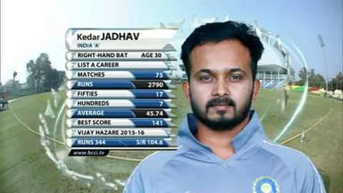 Prof DB Deodhar Trophy: Gujarat vs India A, Kedar Jadhav’s 91 off 61 balls