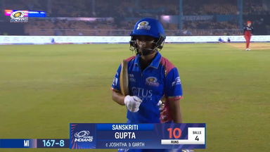 Wicket: Match 20, Mumbai Indians vs Royal Challengers Bengaluru, WPL 2025: Sanskriti Gupta Wicket