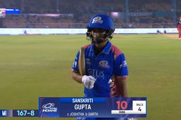 Wicket: Match 20, Mumbai Indians vs Royal Challengers Bengaluru, WPL 2025: Sanskriti Gupta Wicket