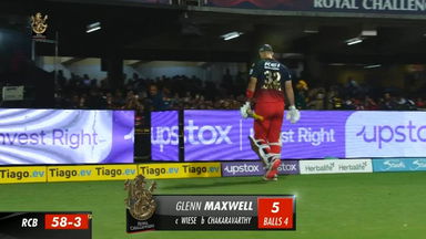 M36: RCB vs KKR – Glenn Maxwell Wicket