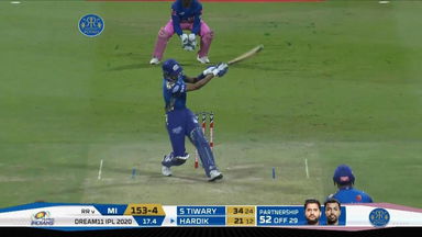 M45: RR vs MI – Hardik Pandya Six