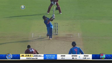 IND vs WI 2018, 4th ODI: Ambati Rayudu Six