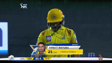 M23: CSK vs KKR – Ambati Rayudu Wicket