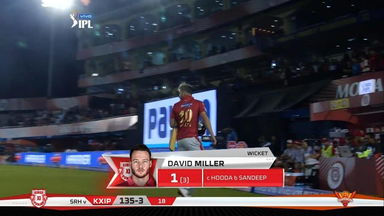 M22: KXIP vs SRH – David Miller Wicket