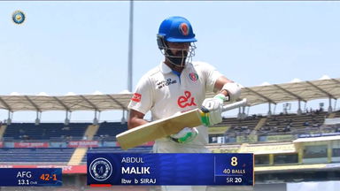 IND vs AFG 2026, Only Test: Abdul Malik Wicket