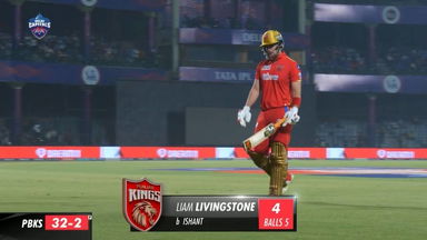 M59: DC vs PBKS –   Liam Livingstone  Wicket