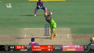 M32: RCB vs RR –  Faf Du Plessis  Six