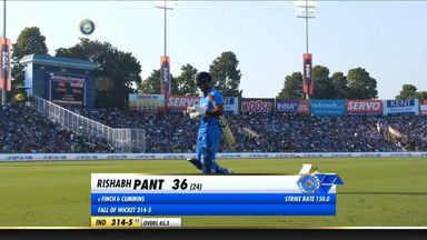 IND vs AUS 2019, 4th ODI: Rishabh Pant Wicket
