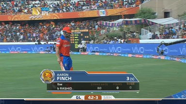 M06: SRH vs GL – Aaron Finch Wicket