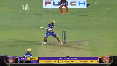 M25: SRH vs KKR – Nitish Rana Six