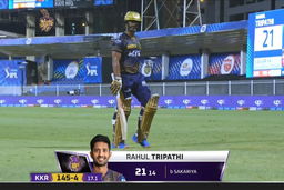 M54: KKR vs RR – Rahul Tripathi Wicket