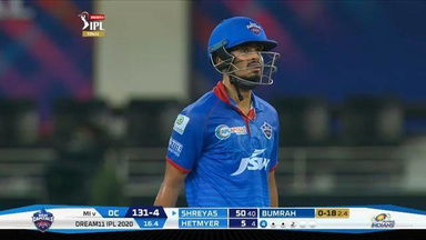 Shreyas leads the way with 65*(50)