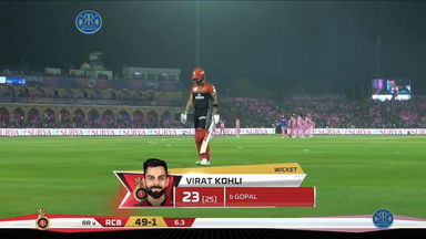 M14: RR vs RCB – Virat Kohli Wicket