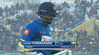IND vs SL 2017, 2nd ODI: Lahiru Thirimanne Wicket