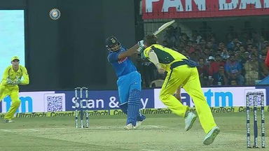 IND vs AUS 2017, 3rd ODI: Rohit Sharma Six