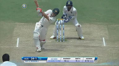 IND vs AUS 2017 - 2nd Test day 4 : David Warner six
