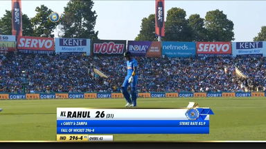 IND vs AUS 2019, 4th ODI: Lokesh Rahul Wicket
