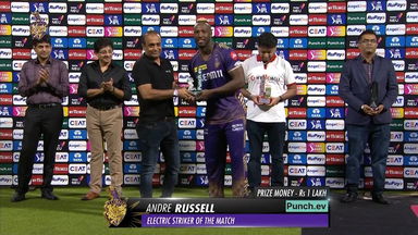 M03: KKR vs SRH – Punch.ev Electric Striker of the Match – Andre Russell
