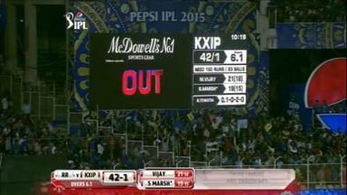 M18: RR vs KXIP – Murali Vijay Wicket