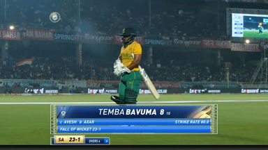 IND vs SA 2022, 3RD T20I: Temba Bavuma Wicket